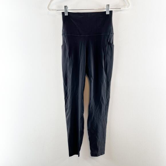 Lululemon Align High Waisted Workout Leggings Pants with Pockets 25" Black 4 - Picture 5 of 9